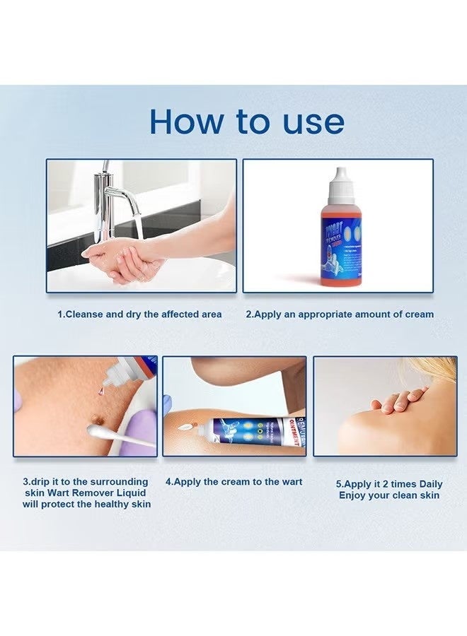 Sumifun Wart Remover, Maximum Strength Salicylic Acid Wart Liquid, One Step Invisible Wart Remover Strips, Fast-Acting Wart Liquid Freeze Off for Warts, Plantar Wart, Common Wart, Flat Wart 20ml - Image 3